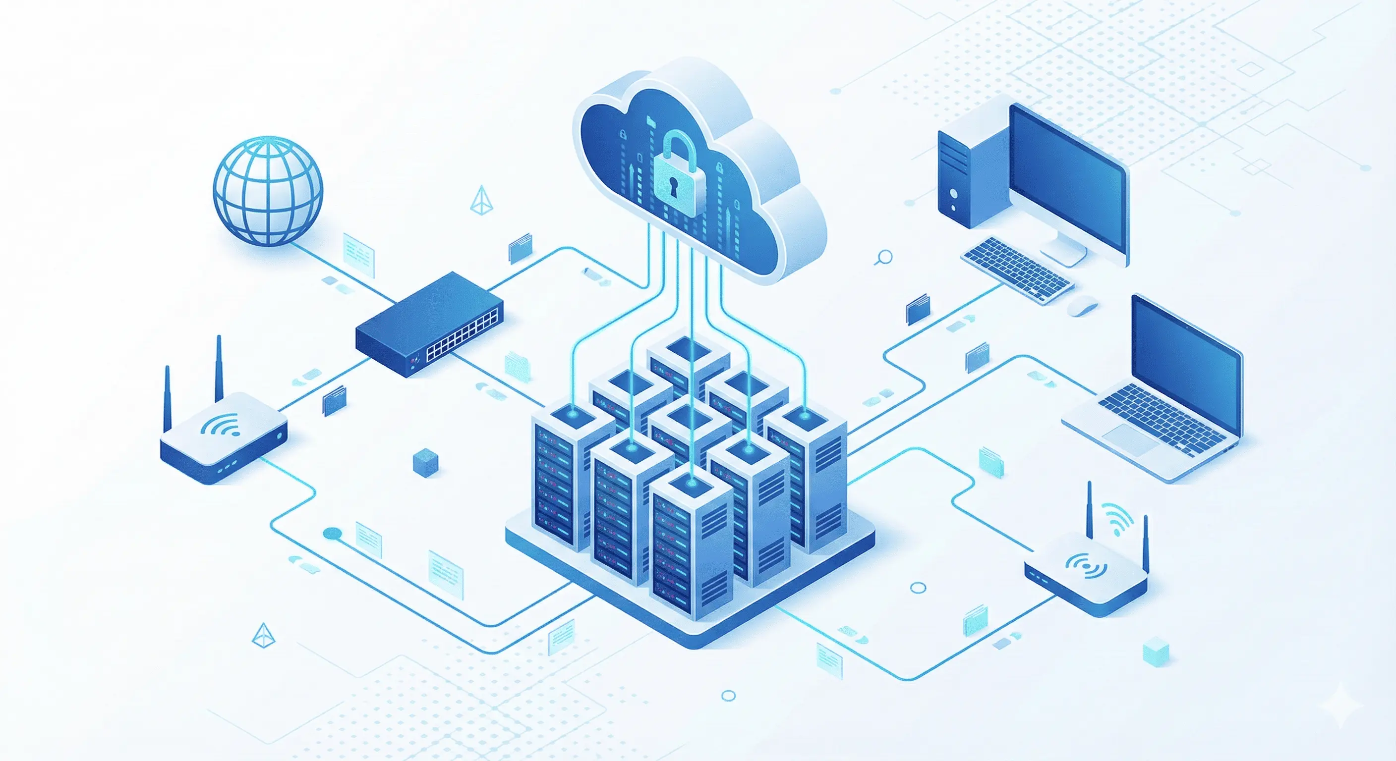 Síťová infrastruktura ilustrace